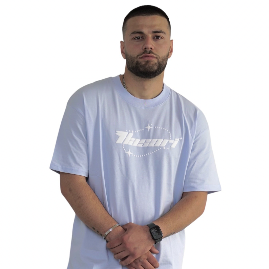 Y2K Logo Oversized T-Shirt Babyblue